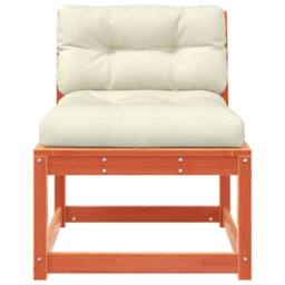 Berkfield Home Garden Sofa with Cushions Wax Brown Solid Wood Pine - thumbnail 5