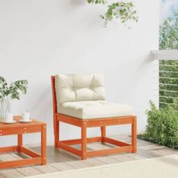 Berkfield Home Garden Sofa with Cushions Wax Brown Solid Wood Pine
