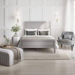 Lemon Pavilion Furniture Harbour Thin Stripe Stool - Cotton Blend - L42xW38.5xH45.5 cm - Grey - thumbnail 3