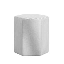 Lemon Pavilion Furniture Harbour Thin Stripe Stool - Cotton Blend - L42xW38.5xH45.5 cm - Grey