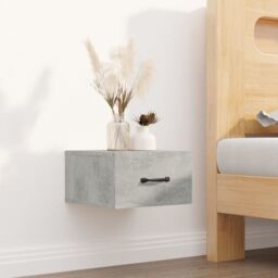 Berkfield Home Wall-mounted Bedside Cabinet Concrete Grey 35x35x20 cm - Size: 35 x 35 x 20 cm - thumbnail 1