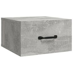 Berkfield Home Wall-mounted Bedside Cabinet Concrete Grey 35x35x20 cm - Size: 35 x 35 x 20 cm - thumbnail 2