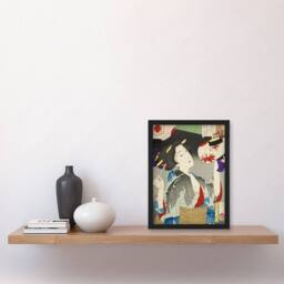 Artery8 Tsukioka Yoshitoshi Kyoto Waitress in the Meiji Era Framed Art Print - Size: A4 - thumbnail 4