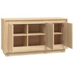 Berkfield Home Sideboard Sonoma Oak 102x35x55 cm Engineered Wood in Light Tan - Size: 102 x 35 x 55 cm - thumbnail 6