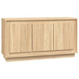 Berkfield Home Sideboard Sonoma Oak 102x35x55 cm Engineered Wood in Light Tan - Size: 102 x 35 x 55 cm