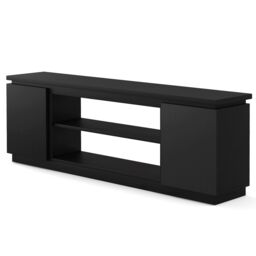 "Gymax TV Cabinet for TVs up to 80"" 178CM Media Console Table in Black" - thumbnail 2