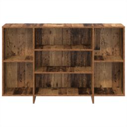 Berkfield Home Sideboard with Shelf Old wood 120 x 30 x 75 cm Engineered wood in Brown - thumbnail 4