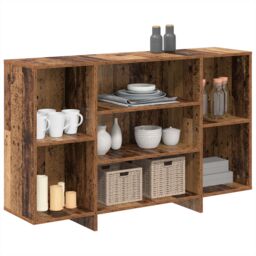 Berkfield Home Sideboard with Shelf Old wood 120 x 30 x 75 cm Engineered wood in Brown - thumbnail 3