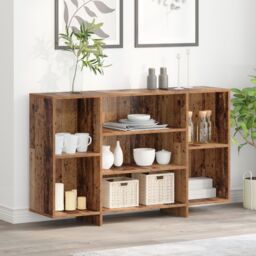 Berkfield Home Sideboard with Shelf Old wood 120 x 30 x 75 cm Engineered wood in Brown - thumbnail 1