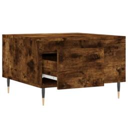 Berkfield Home Modern Coffee Table Smoked Oak 55x55x36.5 cm Engineered Wood in Brown - thumbnail 6