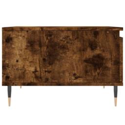 Berkfield Home Modern Coffee Table Smoked Oak 55x55x36.5 cm Engineered Wood in Brown - thumbnail 7