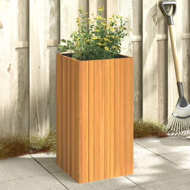 Berkfield Home Garden Planter 45x45x90 cm Solid Wood Acacia in Brown - Size: 45 x 45 x 90 cm - image 1