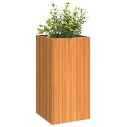 Berkfield Home Garden Planter 45x45x90 cm Solid Wood Acacia in Brown - Size: 45 x 45 x 90 cm - thumbnail 4