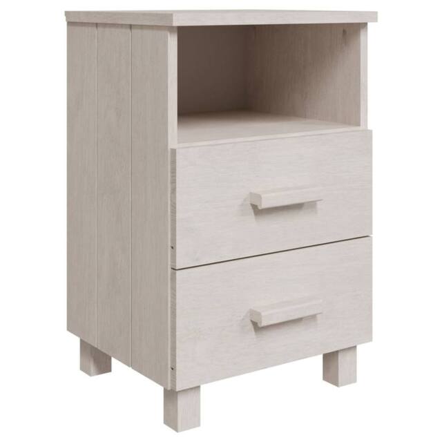 Berkfield Home Decorative Bedside Cabinets HAMAR 2 pcs White 40x35x62 cm Solid Wood - Size: 40 x 35 x 62 cm - image 1
