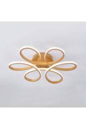 Living and Home 52W Modern Gold Acrylic Petal LED Semi Ceiling Light - thumbnail 4