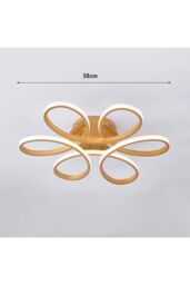 Living and Home 52W Modern Gold Acrylic Petal LED Semi Ceiling Light - thumbnail 6