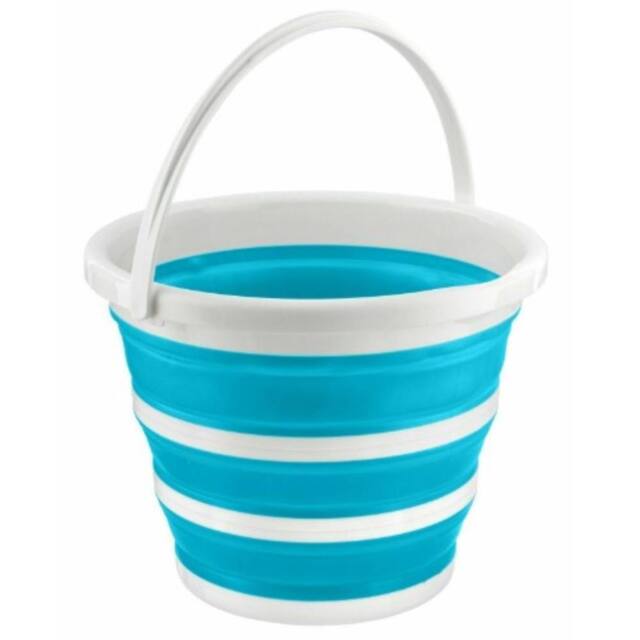 DECORE4U LTD H+ 10L Collapsible Round Bucket Foldable Water Bucket for Cleaning in Blue - image 1