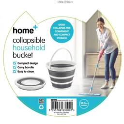 DECORE4U LTD H+ 10L Collapsible Round Bucket Foldable Water Bucket for Cleaning in Blue - thumbnail 3