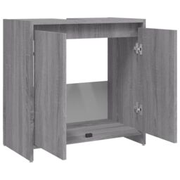 Berkfield Home Bathroom Cabinet Grey Sonoma 60x33x61 cm Engineered Wood - Size: 60 x 33 x 61 cm - thumbnail 5
