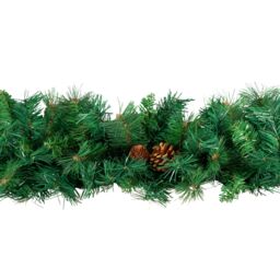 Samuel Alexander 2.7m Green Christmas Garland with Pine Cones & Mixed Needles - thumbnail 8