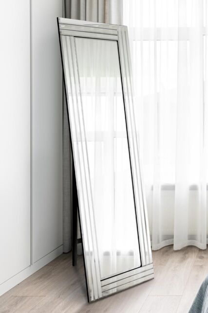 MirrorOutlet Cheval Triple-Bevel Free Standing Mirror 170 x 58 CM 5ft7 x 1ft11 in Silver - Size: 1 Pack - image 1