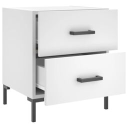 Berkfield Home Bedside Cabinet White 40x35x47.5 cm Engineered Wood - thumbnail 5