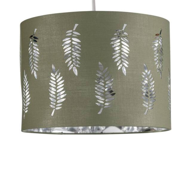 First Choice Lighting Fern - Sage Green Cut Out 30cm Pendant Lightshade - image 1