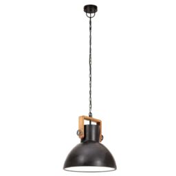 Berkfield Home Industrial Hanging Lamp 25 W Black Round 30 cm E27 - thumbnail 6