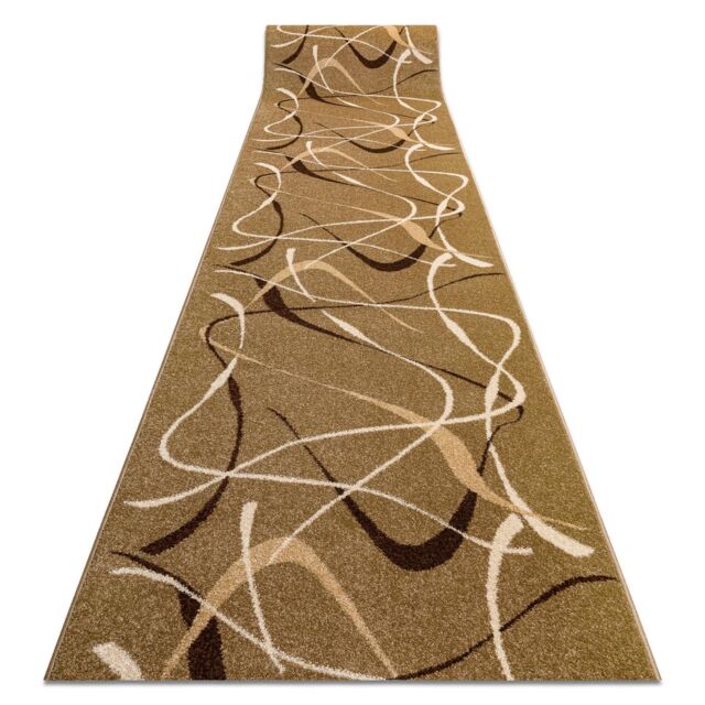 RugsX Karmel Heat-Set Runner in Brown - Size: 100 cm x 370 cm - image 1