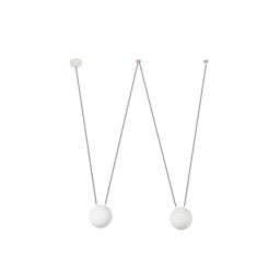 Netlighting Mine 2 Light Ceiling Pendant White Wood E27