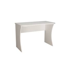 BIMOSSA Compact Desk 110cm, Modern Home Office Desk for Bedroom, Space Saving Computer Desk for Small Spaces, Wooden Workstation Table for Laptop - thumbnail 2