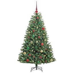 Berkfield Home Artificial Hinged Christmas Tree Green 150 cm PVC & Metal - thumbnail 3