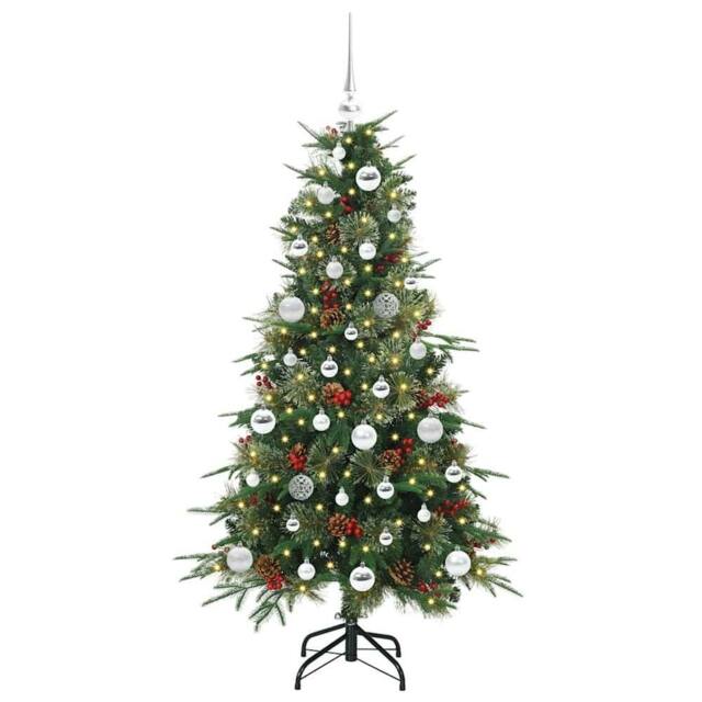 Berkfield Home Elegant Artificial Hinged Christmas Tree Green 150 cm PE & PVC - image 1