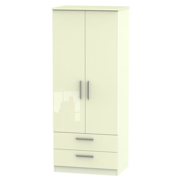 Ready Assembled 2 U Windsor 2 Door 2 Drawer Wardrobe (Ready Assembled) in Cream