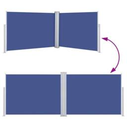 Berkfield Home Retractable Side Awning Blue 120x1000 cm - thumbnail 5