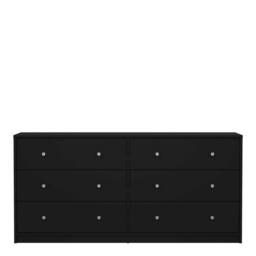 Wyld Haus Tainan Black Wide Chest 6 Drawers - thumbnail 2