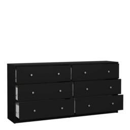 Wyld Haus Tainan Black Wide Chest 6 Drawers - thumbnail 5