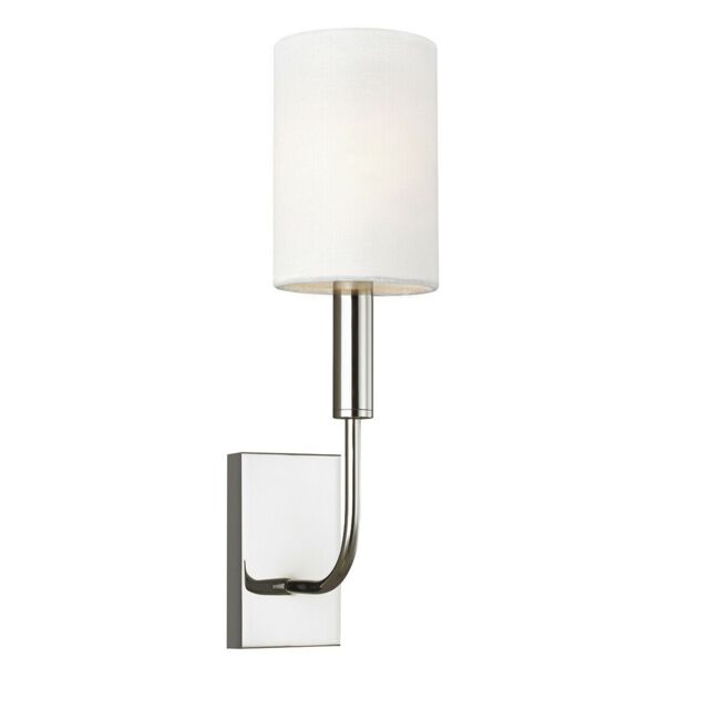Loops Wall Light Sconce Highly Polished Nickel Finish LED E14 60W Bulb d00639 in Metallics - image 1