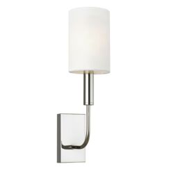 Loops Wall Light Sconce Highly Polished Nickel Finish LED E14 60W Bulb d00639 in Metallics - thumbnail 1
