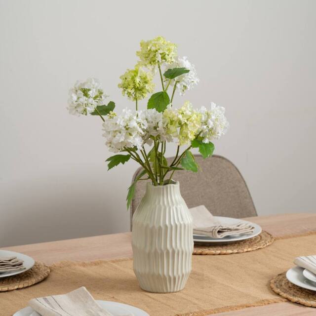 Scottish Everlastings Ltd 50cm Green & White (Snowball) Arrangement - image 1