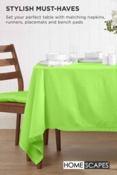 Homescapes Seat Pad Luxury 100% Cotton Indoor Outdoor Garden Cushion, Button Tie, 40cm in Lime - thumbnail 7