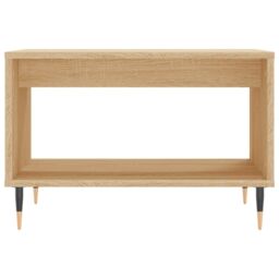 Berkfield Home Coffee Table Sonoma Oak 60x50x40 cm Engineered Wood in Brown - Size: 60 x 50 x 40 cm - thumbnail 4