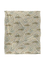 JQ Licensing Jl-Jp-Jq Walleye Compass Fishing Pattern Silky Touch Super Soft Throw Blanket 152 X 127 cm in White - thumbnail 1