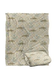 JQ Licensing Jl-Jp-Jq Walleye Compass Fishing Pattern Silky Touch Super Soft Throw Blanket 152 X 127 cm in White - thumbnail 2