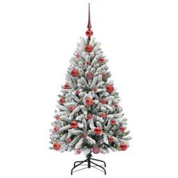 Berkfield Home Elegant Artificial Christmas Tree Green & White 120 cm PVC & Metal
