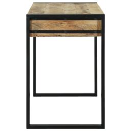 Berkfield Home Dressing Table with Mirror 100x50x75 cm Solid Rough Wood Mango in Brown - Size: 100 x 50 x 75 cm - thumbnail 7