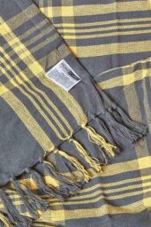 Homescapes Tartan Check Sofa & Bed Throw in Yellow - Size: 150 cm x 200 cm - thumbnail 5