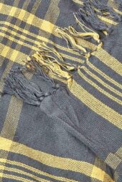 Homescapes Tartan Check Sofa & Bed Throw in Yellow - Size: 150 cm x 200 cm - thumbnail 4