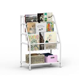 Huhote Kids Bookshelf Small Bookcase with Book Toy Storage For Small Spaces in White - thumbnail 2
