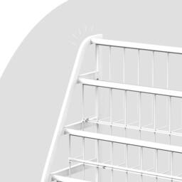 Huhote Kids Bookshelf Small Bookcase with Book Toy Storage For Small Spaces in White - thumbnail 7